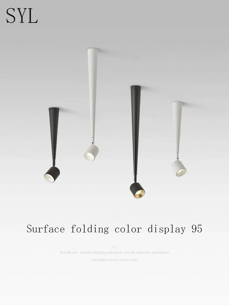 Led Spotlights Surface Mounted Spot Light COB Adjustable Angle Ceiling Lamp Long Tube Aluminum Foco For Home Living Room Picture