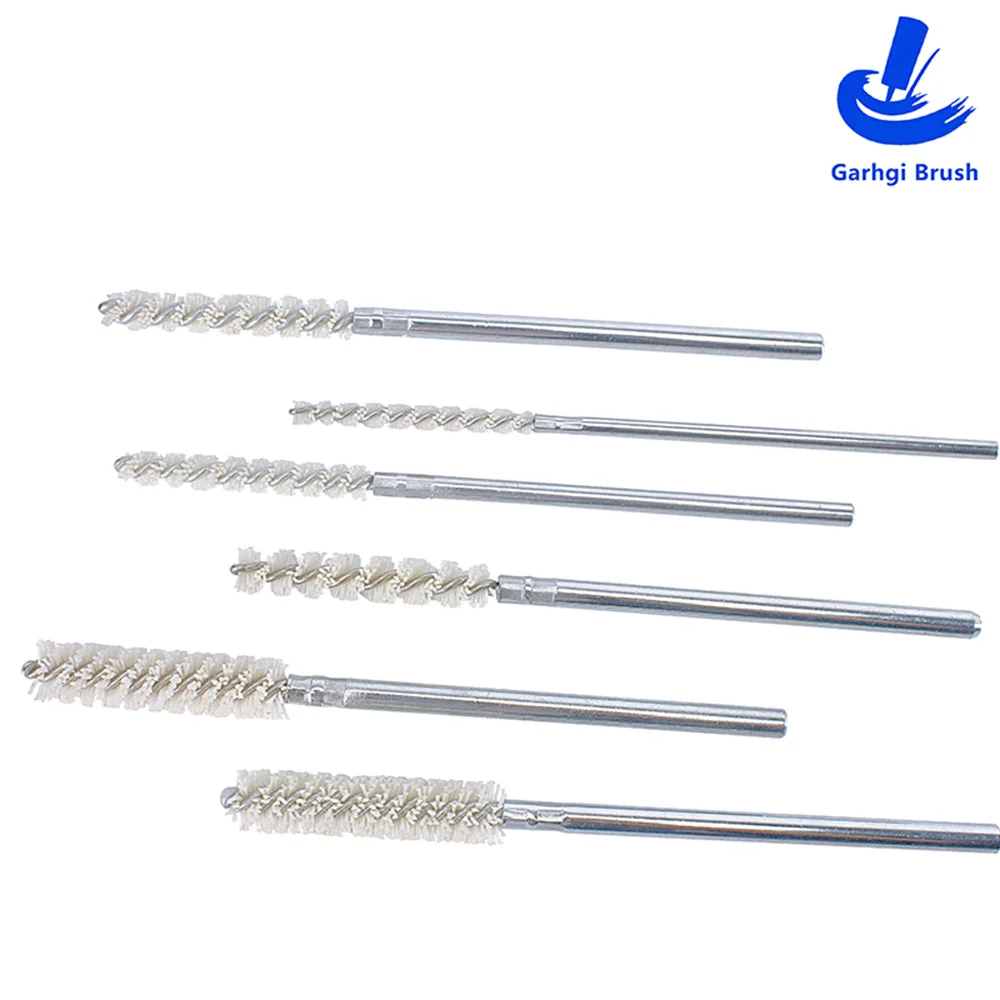 Spazzole per tubi in nylon abrasivo in ceramica Diametro interno Crosshole Sbavatura Preparazione superficiale Rimozione ruggine Lucidatura Pipeline Power Drills