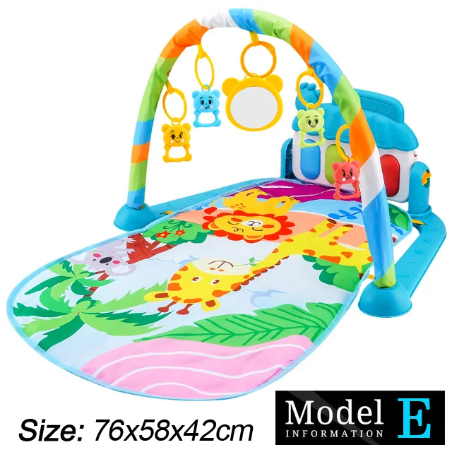 Baby Fitness Stand Muziek Spelen Gym Activiteit Speelgoed Pasgeboren Piano Kruipende Deken Pedaal Game Pad Vroeg Onderwijs 0-36 Maanden Geschenken