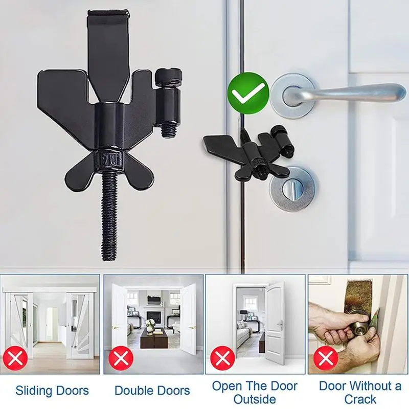 Compact Aluminum Alloy Door Lock, Travel Security Devices, Use para Hotéis, Live Alone Essentials, Travel Accessories