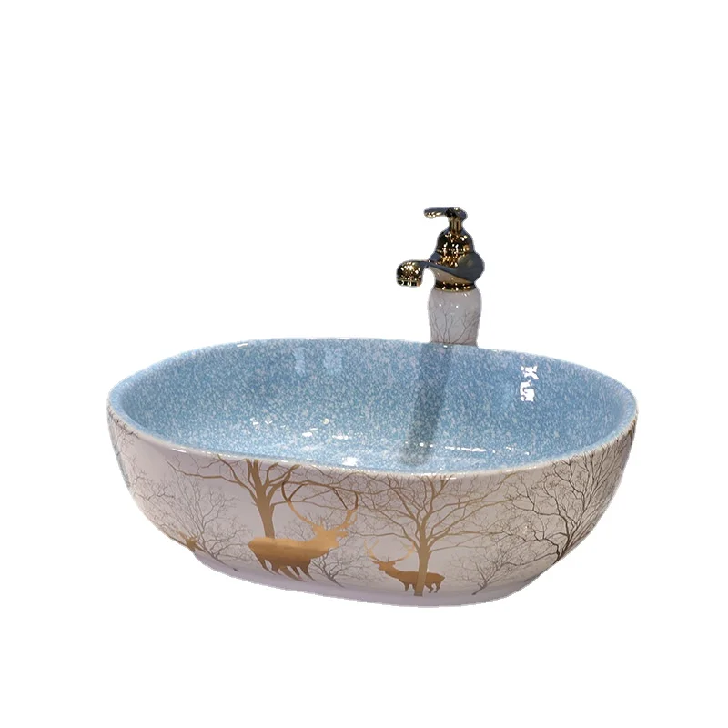 YY Wash Basin Art Inter-Platform Basin Washstand Bathroom Table Washbasin Household