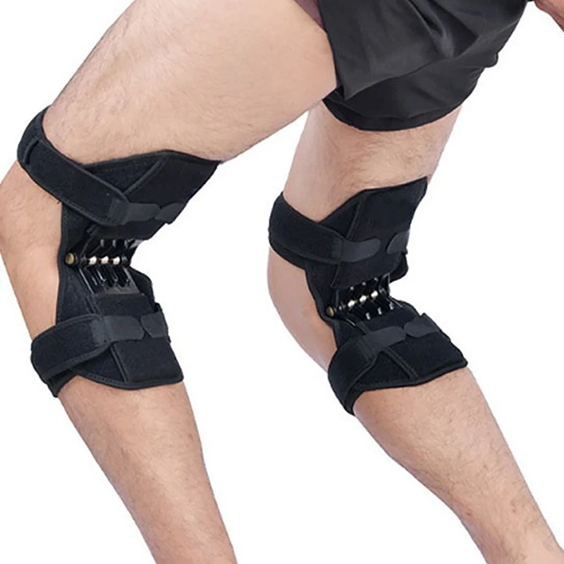 

1Pc Knee Protector Joint Support Knee Pads Breathable Non-Slip Power Lift Knee Rebound Spring Force Knee Booster Leg Protector