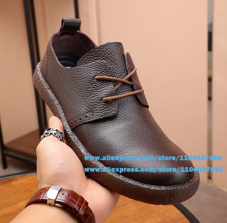 Soft Leather Flats Shoes Men's Leather Lace Up Shoes Men's Stylish Handmade 2024 New Men's Shoes Luxury High Quality Men Shoes