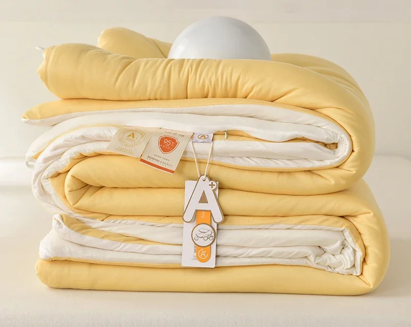 Light luxury four-season universal A milk cover quilt single quilt cotton thickened winter
