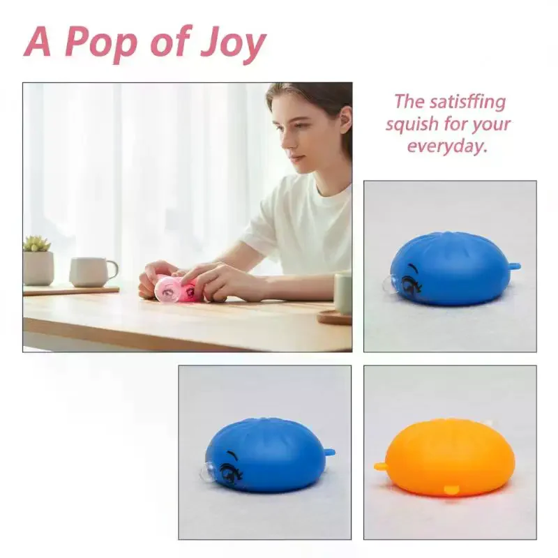 Squeeze Toy Creative Blowing Bubbles Steamed Bun Slow Rebound Soft For Stress Relief Sensory Toys 2026