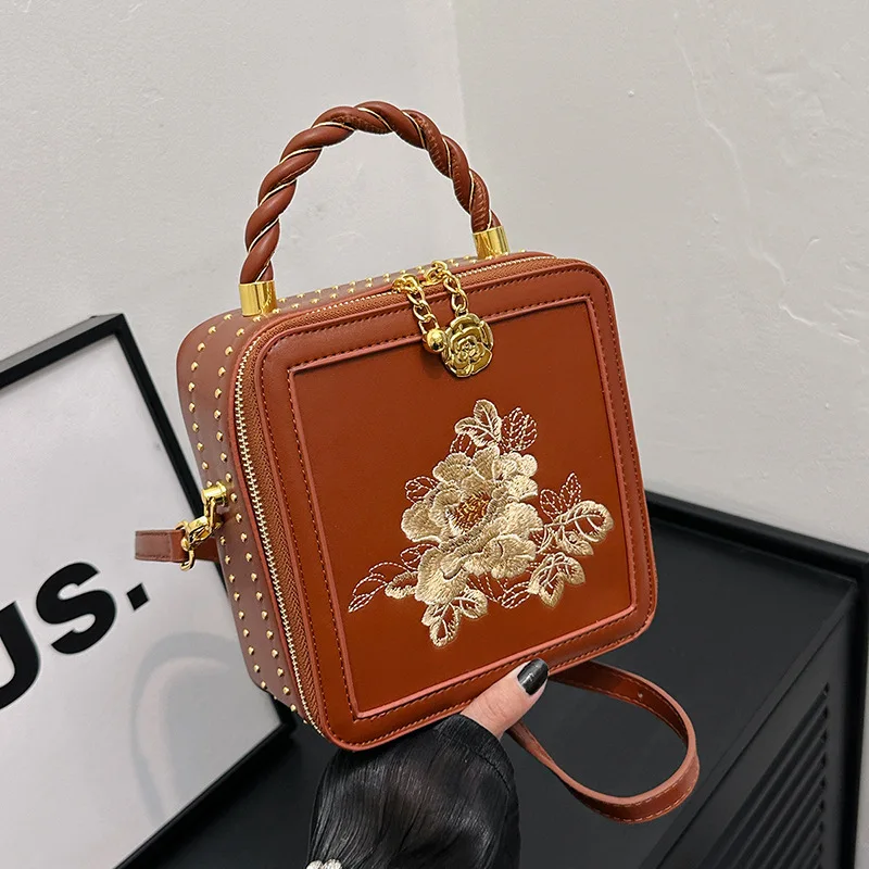 

Senior Stylish Bag Women2024New Shoulder Handbag Versatile Good-looking Style Embroidered Crossbody Bag Trendy