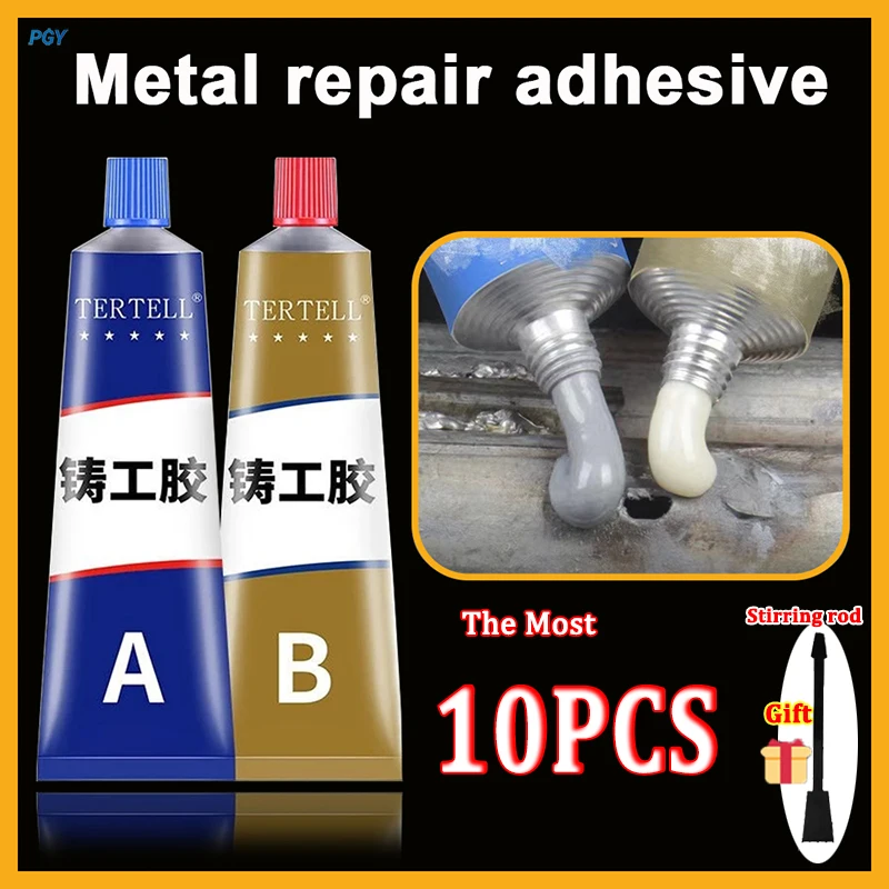 

10/6/4/2Pcs Metal Repair Adhesive High Strength Bonding Sealant Weld Seam Metal Adhesive Heat Resistance Strong Casting AB Glue