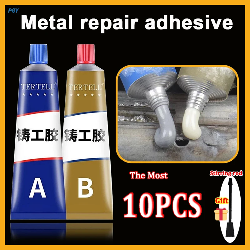 10/6/4/2Pcs Metal Repair Adhesive High Strength Bonding Sealant Weld Seam Metal Adhesive Heat Resistance Strong Casting AB Glue