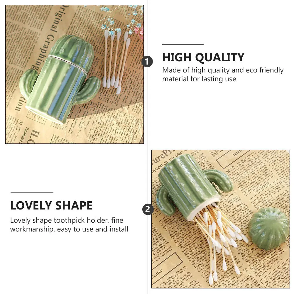 

Toothpick Storage Holder Flosser Cotton Swab Holders Container Dining Room Table Decor