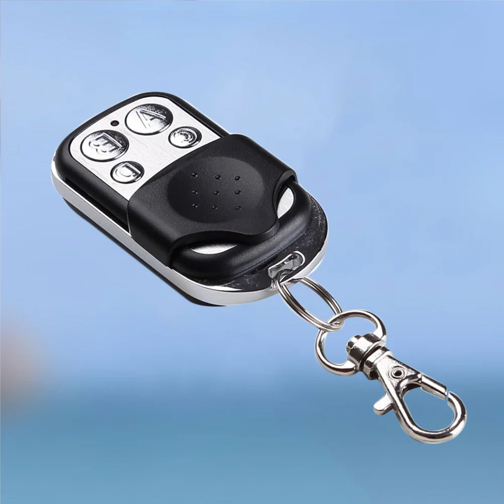 

4 Buttons 315433mhz Garage Door Opener Remote Black Silver Replacement for Pt2264 2260 2262 Chips Compatible with Hcs101 Hcs300