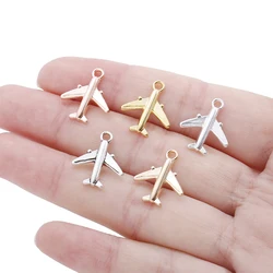 30pcs 17*15mm 5 Colors  Travel Aircraftplane Zinc alloy Charm Pendant DIY Bracelet necklace Jewelry Making