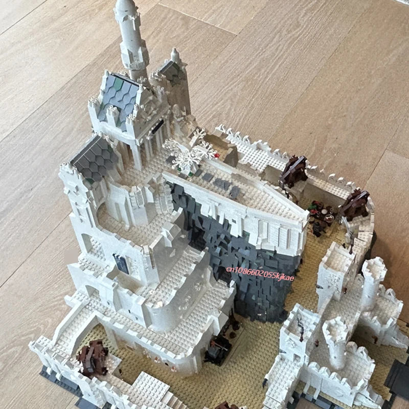 NEW 10347PCS MOC Lord of The Ringsed Movie Mina Tirith The White Castle Model DIY creative ideas Child toy christmas Gift blocks