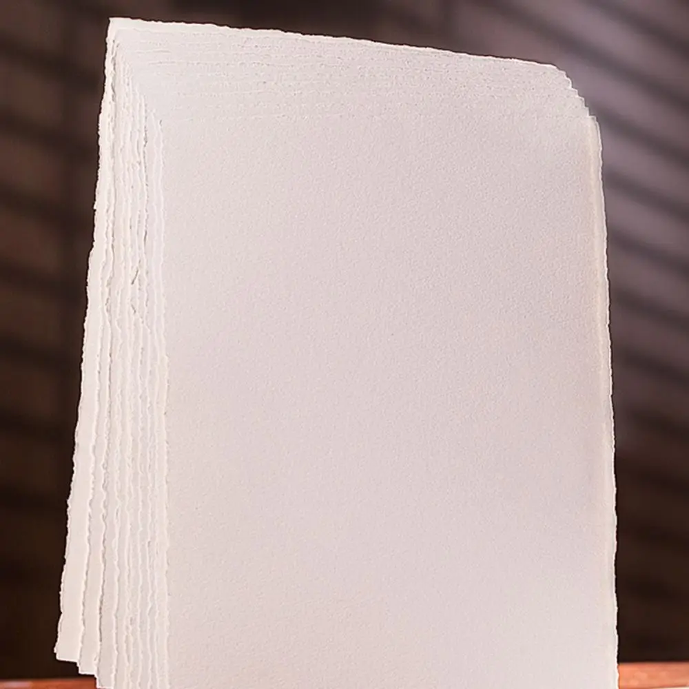 10pcs New Cotton Watercolor Paper Hand-torn Edges A4/A5/A6 Painting Paper Medium-texture Sketch Paper Students