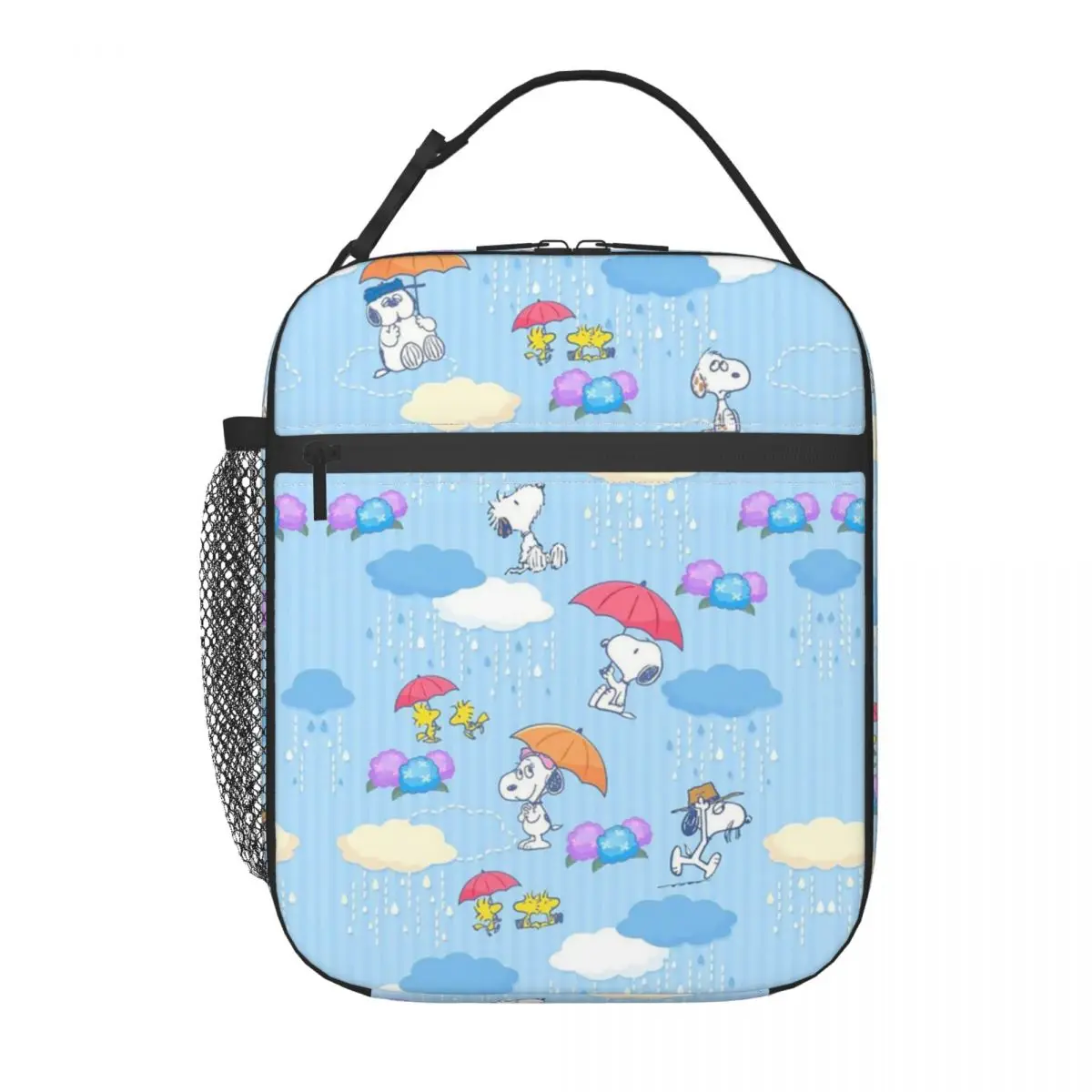 Custom Snoopy Cartoon Moives Peanuts Insulated Lunch Bags for Work School Food Waterproof Cooler Thermal Lunch Box Women Kids