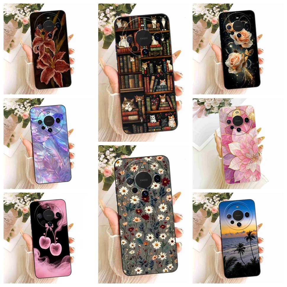 Funda de silicona suave con estampado de lujo para Huawei Mate 60 Pro 5G ALN-AL00, funda protectora para Huawei Mate 60 Pro+ 60 PRO Plus 5G