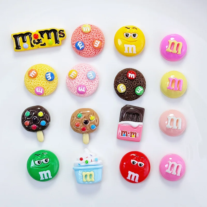 5 Stuks Miniso Anime Kleurrijke Food Cartoon Hars Flakback Cabochons Voor Diy Sieraden Maken Handgemaakte Ambachten Materialen