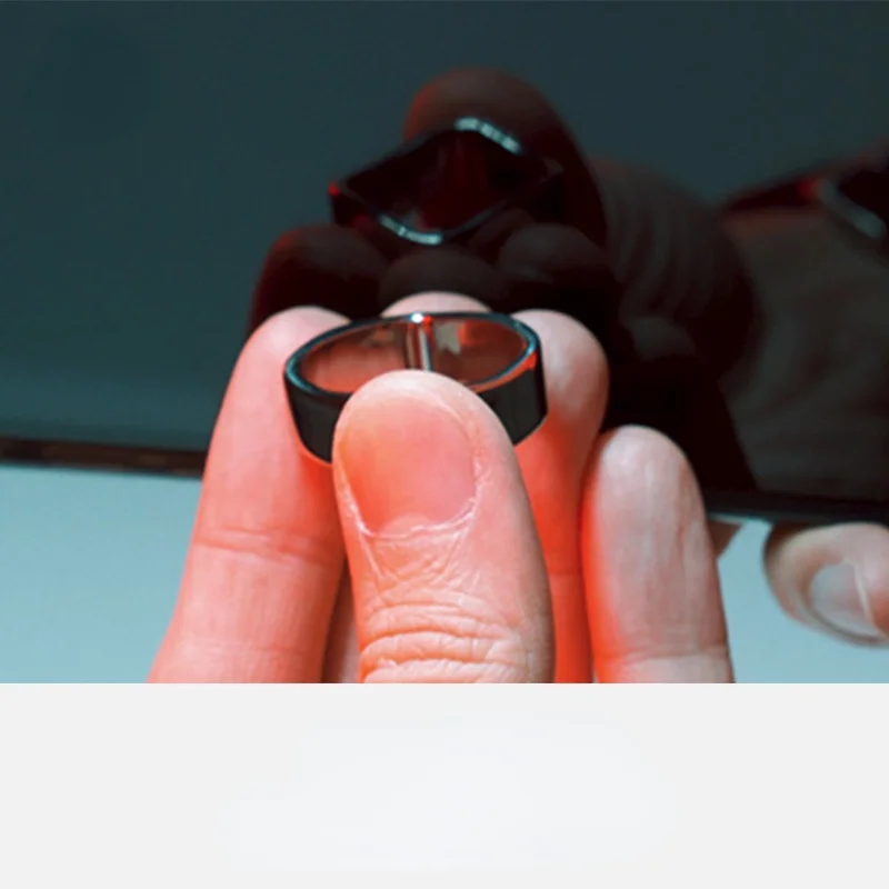 Ambi Ring Patrick Kun Magic Trick Optical Illusion Stainless Steel Ring with Matching Necklace Close-Up Mentalism Magician