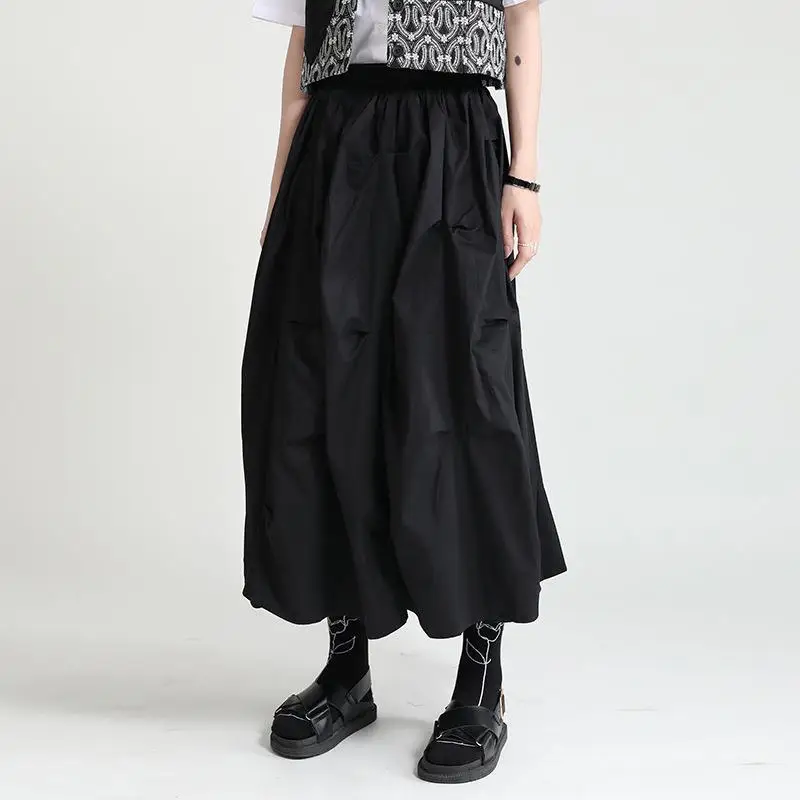 

High Waist mid Length Floral Skirt Women's k Sle Splicing A-Line Skirt Cotton Polyester Blend Summer Collection