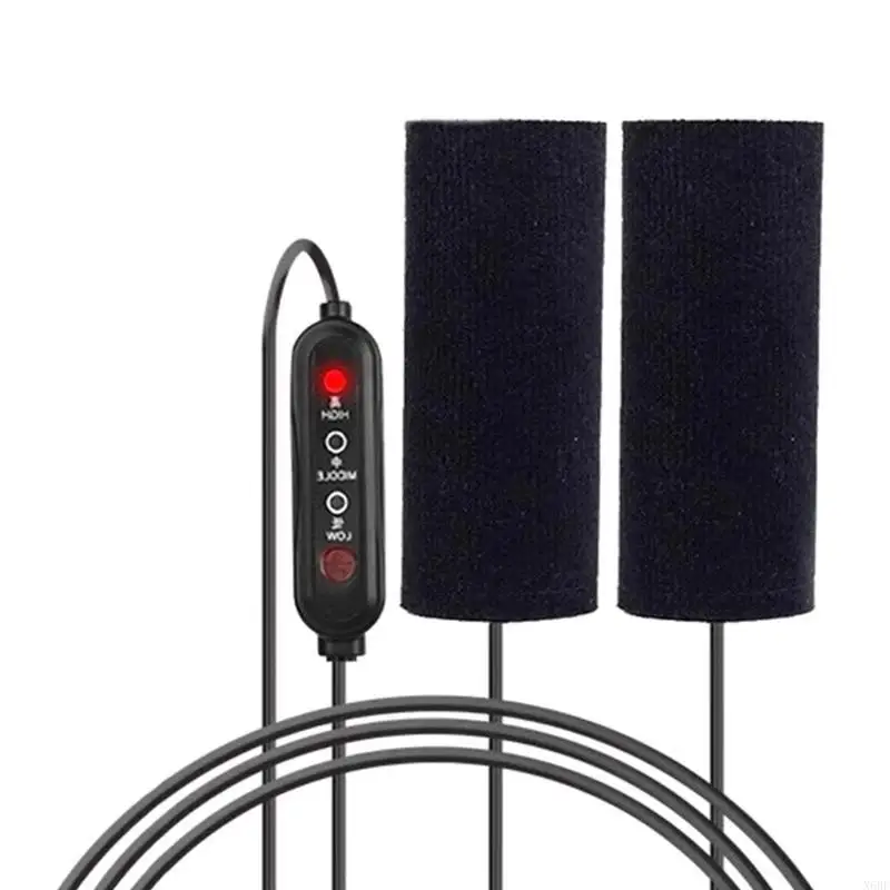 X6HF USB Heated Motorcycle Handlebar Covers with Three Adjustable Temperature Settings Rapid Heating Grips for Comfort