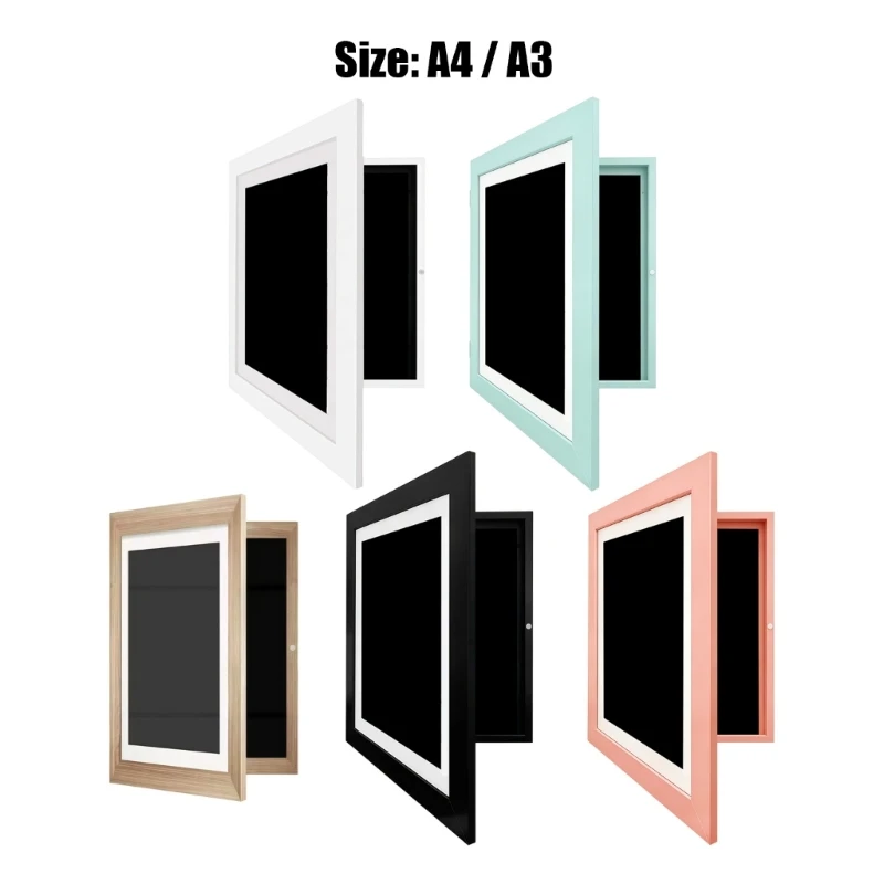 92MF Artwork Display Storage Frame for Wall Artwork Frames Changeable Kids Art Display Frame with Front Opening Magnetic Access,