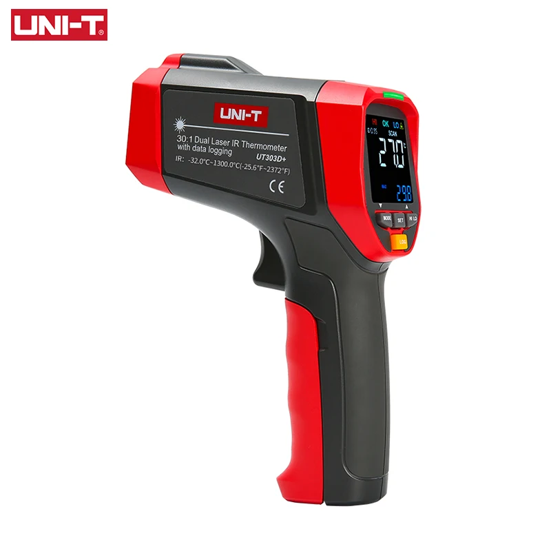 

UNI-T Digital Infrared Thermometer UT303D+ Industrial Non-contact Thermometers Laser Temperature Meter Gun -32℃-600℃ Data Hold