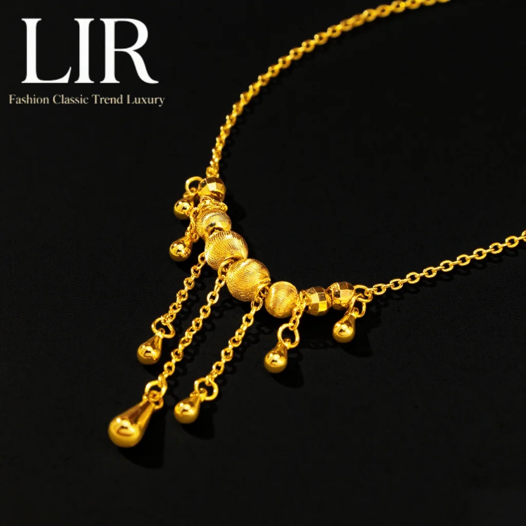 

LIR Fadeless Non-deformable Necklace: French Cat's Eye Tassel Drop, Dainty, Neck-Enhancing, Eye-Catching