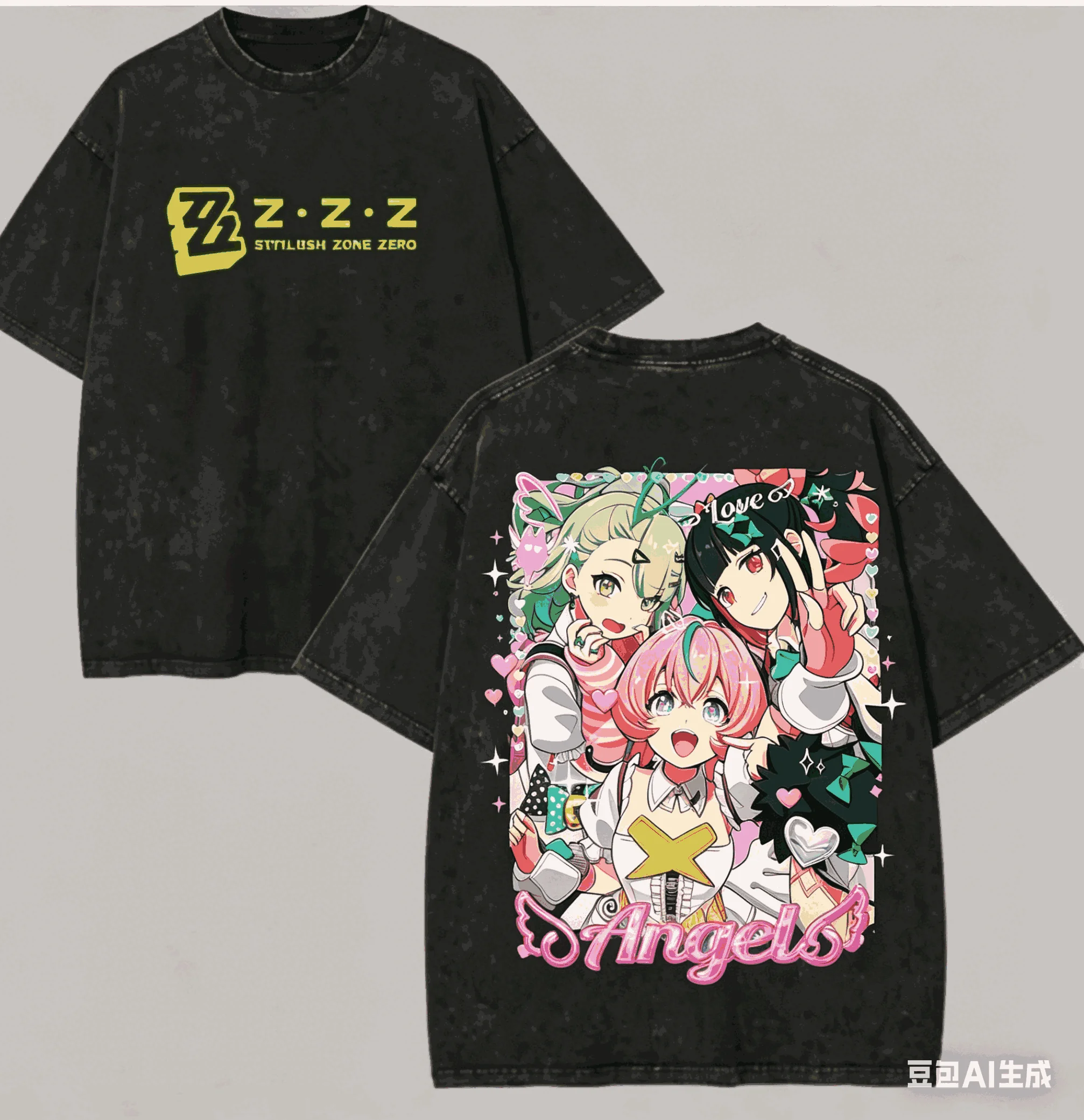 Zenless Zone Zero Washed T-shirt 2026 New Model personality Clothes shirt Year round clothing Vintage Loose Streetwear Trendy