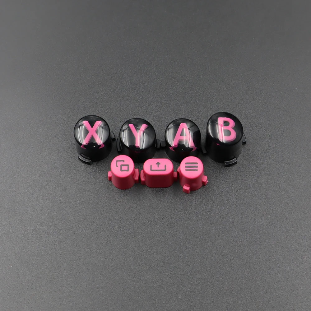 1 Set mehrfarbiger Ersatz-Tastensatz für Xbox Series X/S – 1 Set ABXY-Controller-Zubehör + Share-Menu-Tasten