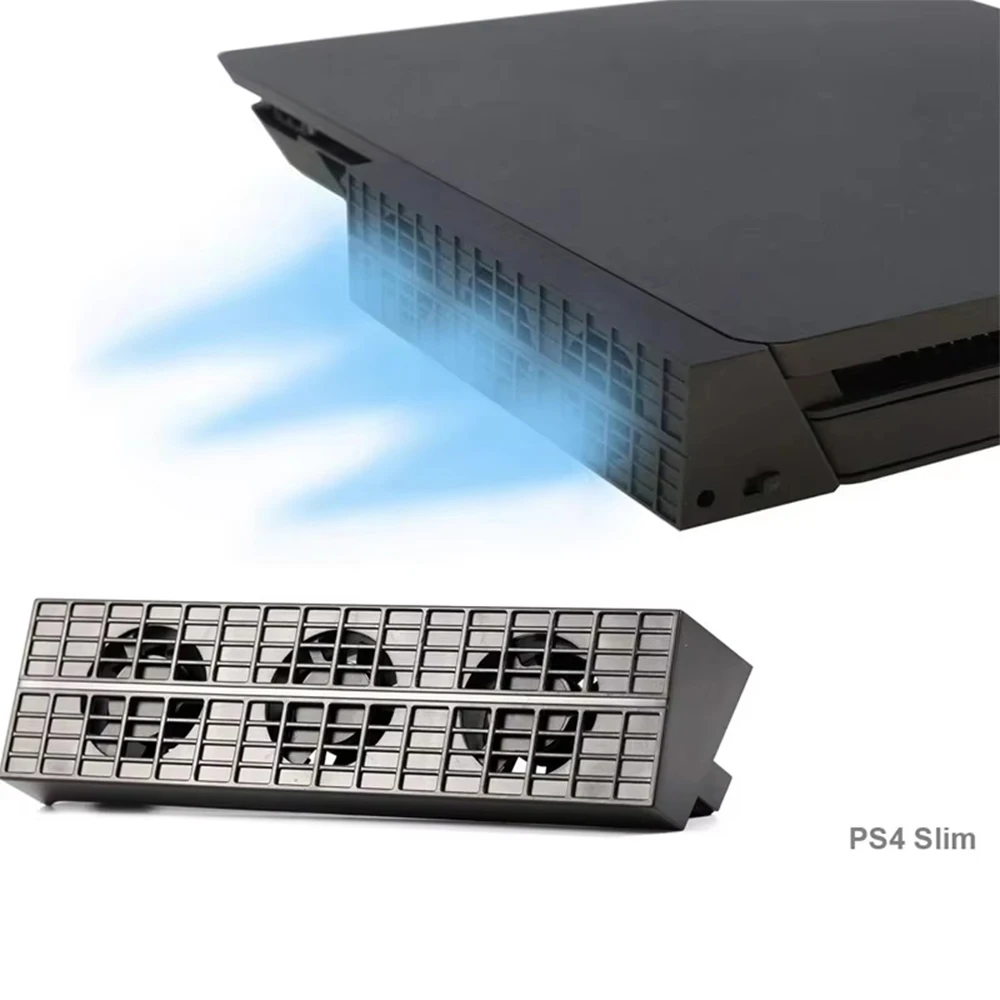 พัดลมระบายความร้อนควบคุมอุณหภูมิความร้อน Exhauster สำหรับ Sony Ps4 Slim Cooler อุปกรณ์เสริมสำหรับ Playstation4 Ps4 Slim คอนโซลเกม