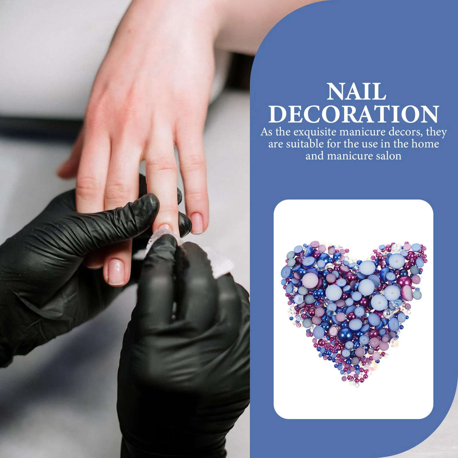 

1 Bag Imitation Pearl Nail Charms Flatback Resin Half Pearls Manicure Decorative Diy Adhesive Nail Art Household Salon Supplies