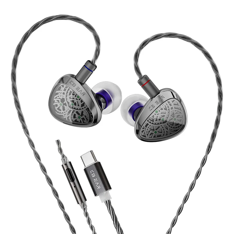 KBEAR TBX Tourbillon X In-Ear Headphones 10mm Carbon Fiber