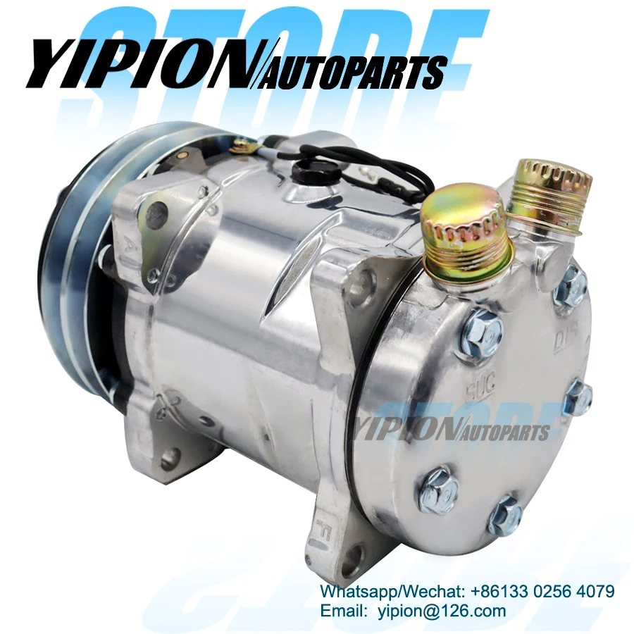 

Sanden 508 SD508 AC Compressor sanden 5h14 Tractor Excavator Heavy Duty Truck 12V / 24V 2 Groove V Blet Pulley