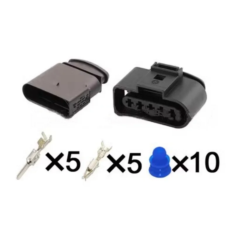 1-20 Sets 5 Pin 1J0973725 Auto Ignition Coil Plug Sensor Connector Waterproof Female Sockets DJ7055A-3.5-21 For VW SKODA