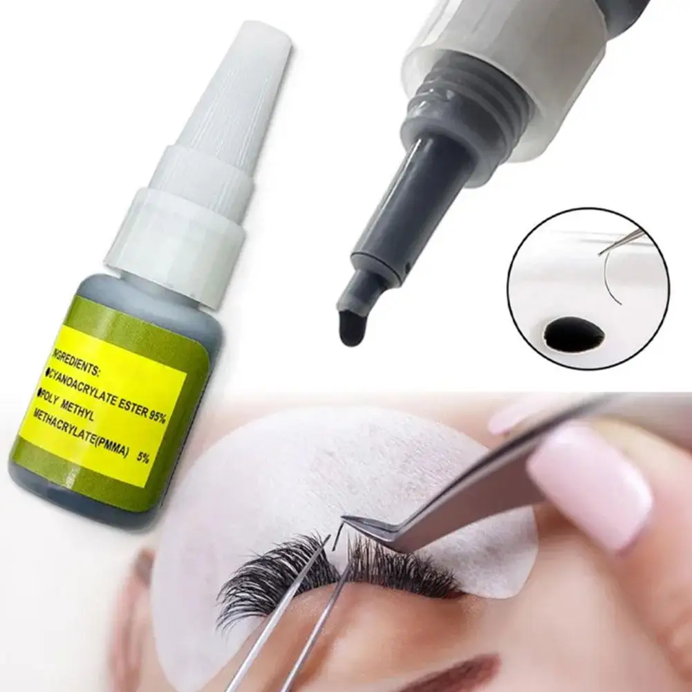 Pegamento para pestañas postizas, adhesivo de secado rápido, resistente al agua, maquillaje transparente, cosmético, extensión, A8T4, 10ml