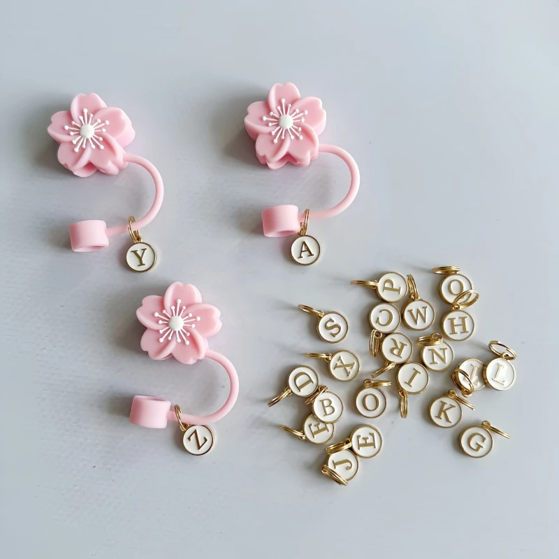 Haitang Flower Dustproof Straw Cover Reusable Silicone Straw Cover Party Decoration Cup Protector Accessories Anti overflow Plug
