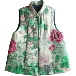 2026 exquisite printed classical elegant vest chinese spring festival trendy cotton garment leisure daily loose versatile vest