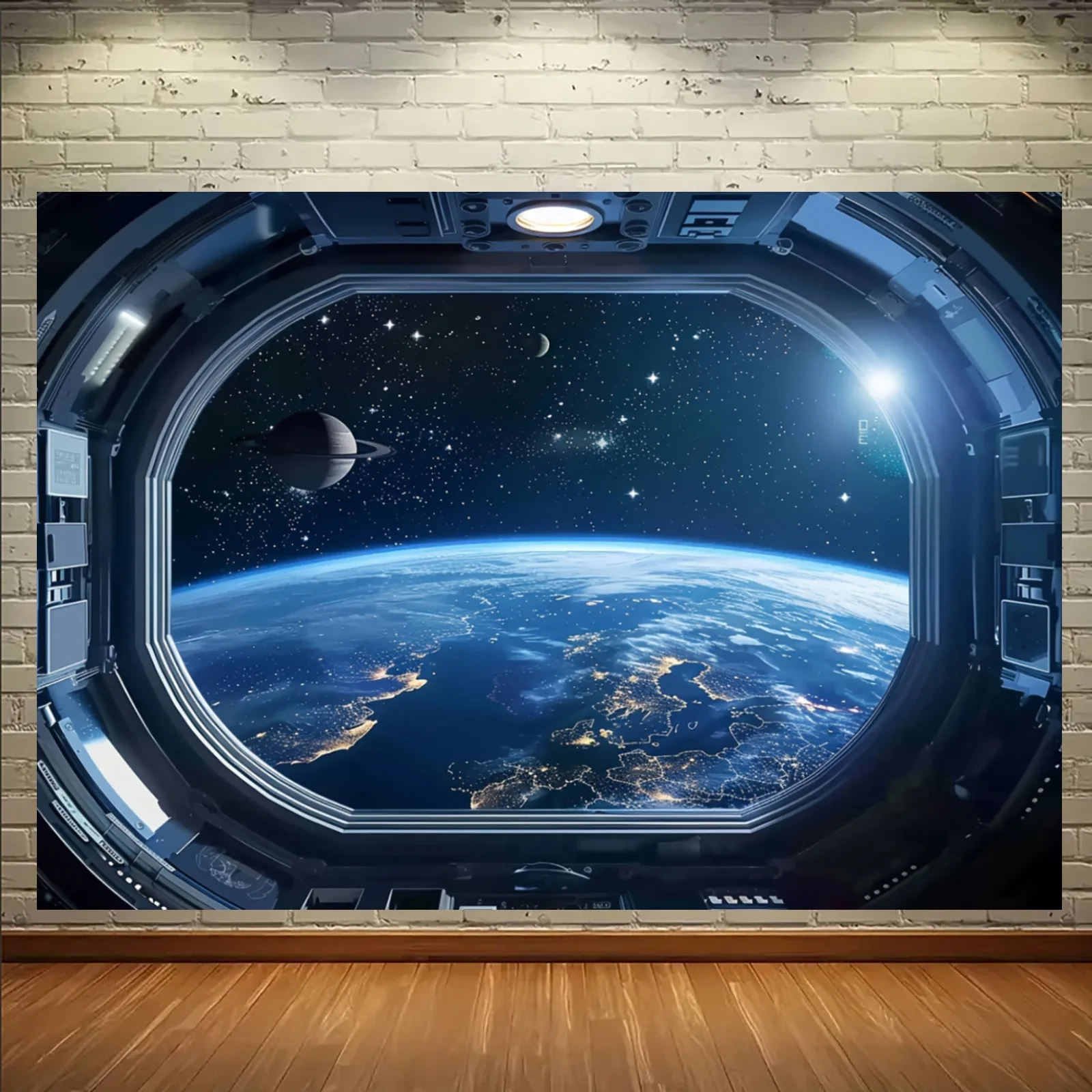 Space Window Cosmic Tapestry: Stellar VistasWall decoration background cloth, bedroom room home decoration