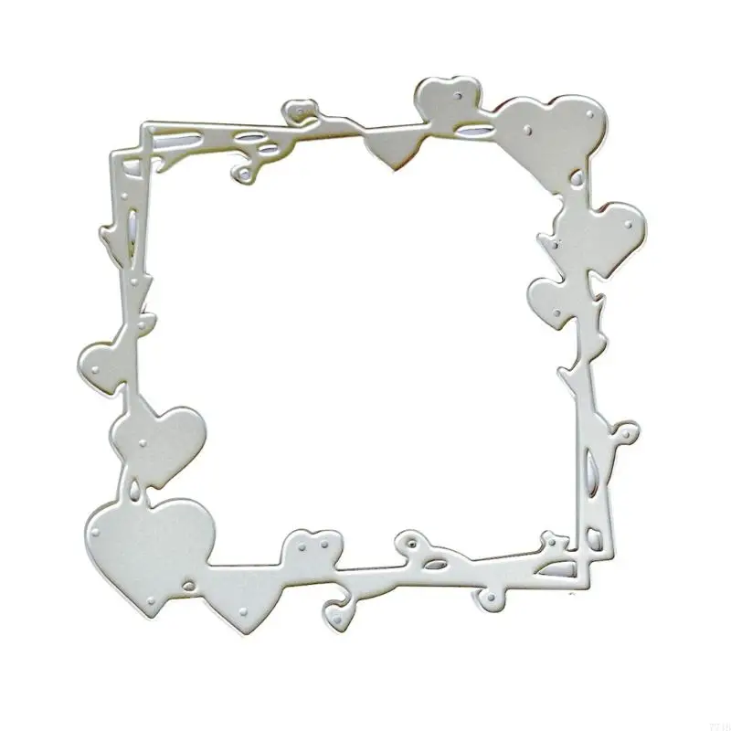 77JB Heart Frame Die Die Mede Marco corazón Corte metal Minitos Diy Craft Scrapbooking