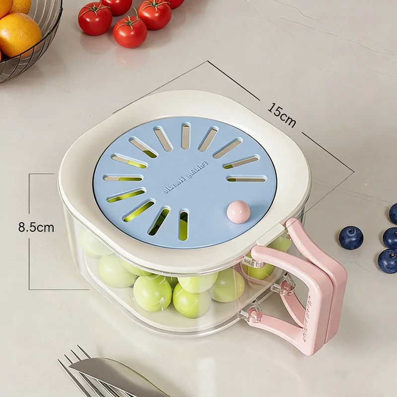 Multifunctional Fruit Vegetable Washing Bowl with Strainer, Multifunctional Produce Washer, Berry Container, Lettuce Keeper