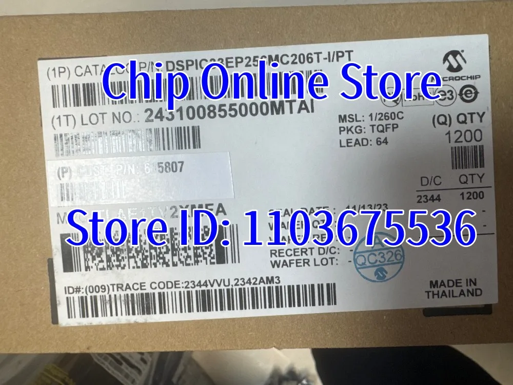 2~20pcs  DSPIC33EP256MC206-I/PT  DSPIC33EP256MC206  TQFP64  New Original  Digital Signal Controller
