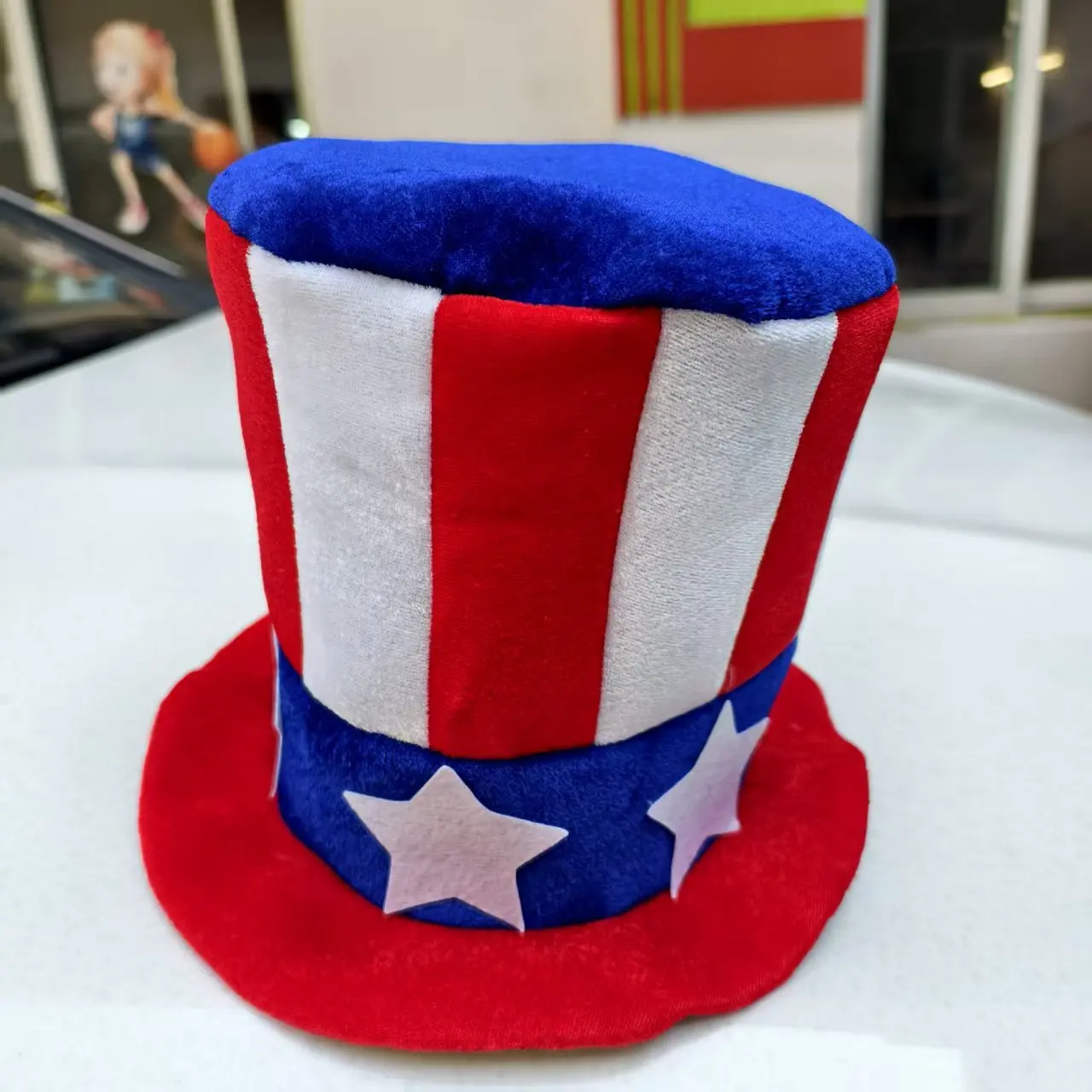 Sombrero de Copa Alta de Uncle Sam con Bandera Americana, Accesorio Patriótico para el Día de la Independencia de EE. UU., Fiesta, Carnaval