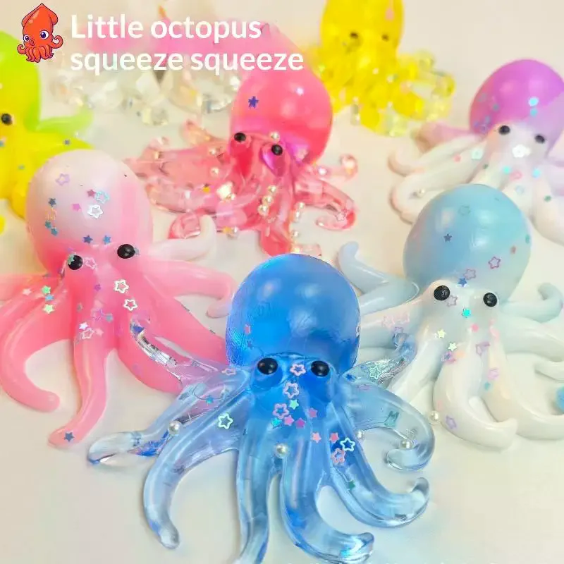 1Pcs Simulation Octopus Slow Rebound Toys Ocean Octopus Squeeze Fidget Toy Stretchable Sensory Gift