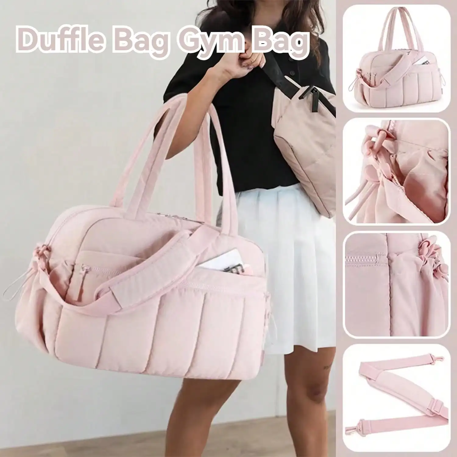 

Gym Bag for Women Girls Small Gym Tote Bag with Wet Compartment Travel Duffle Bag Cute Workout Sport Bag Carry On Duffle Bag