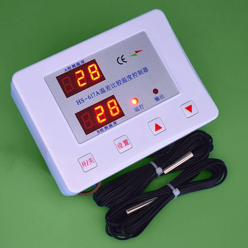 617A Solar Hot Water Return Water Temperature Difference Comparison Controller Circulating Pump Digital Display Adjustable Instr