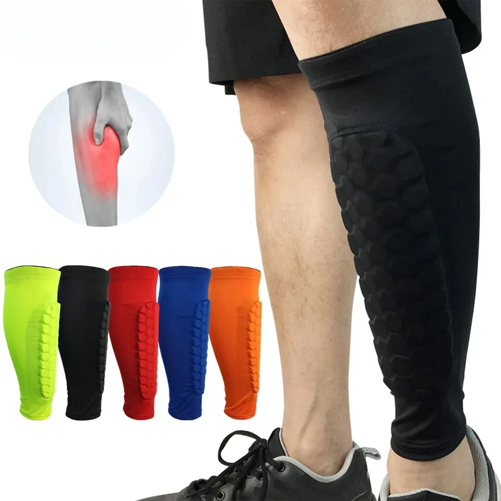 

1 PCS Honeycomb Soccer Shin Guards Football Shields Sports Legging Shinguards Leg Sleeves Protective Gear Shank Protector Unisex