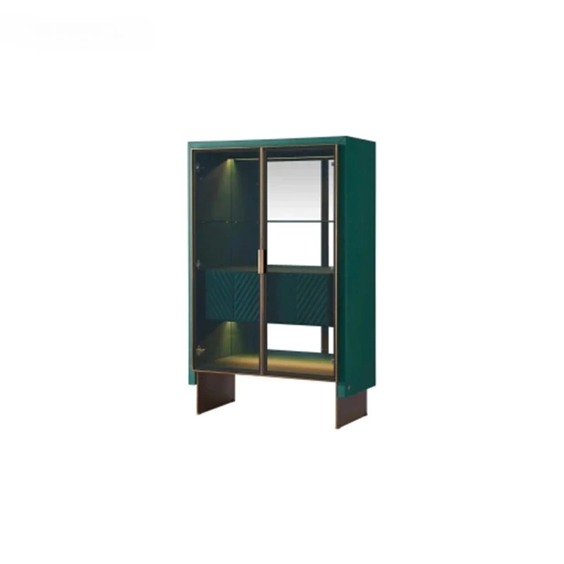 

Italian Modern Light Luxury Villa Living Room Wine Cabinet, Decorative Tall Cabinet, High-end Simple Display Cabinet