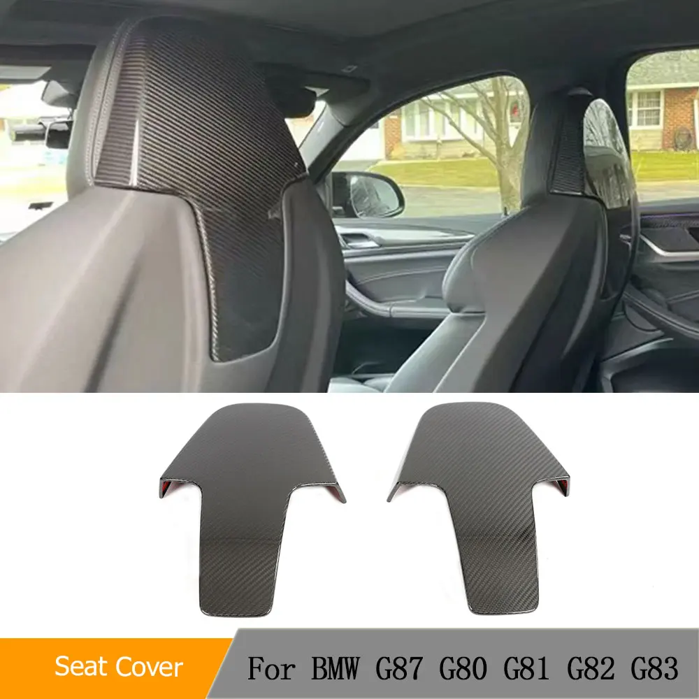 

Dry Carbon Seat Back Cover Trim For BMW G80 G82 G83 G87 M2 M3 M4 2021-2025 Chair Back Cover Trim Sticker 2PCS