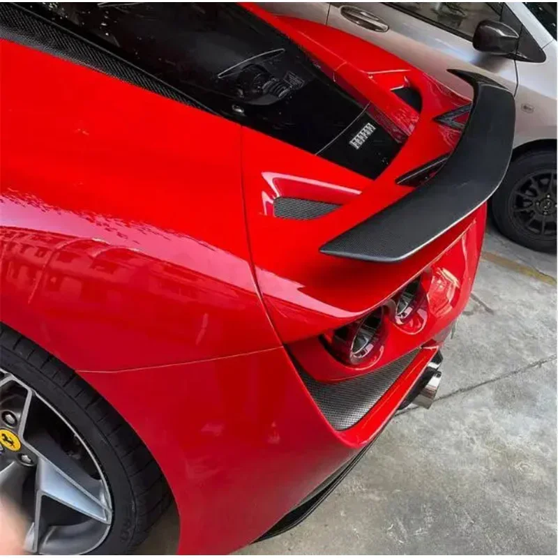 

For Ferrari F8 Tributo Spider 2019 2020 2021 2022 2023 2024 Real Carbon Fiber Car Rear Wing Trunk Lip Spoiler