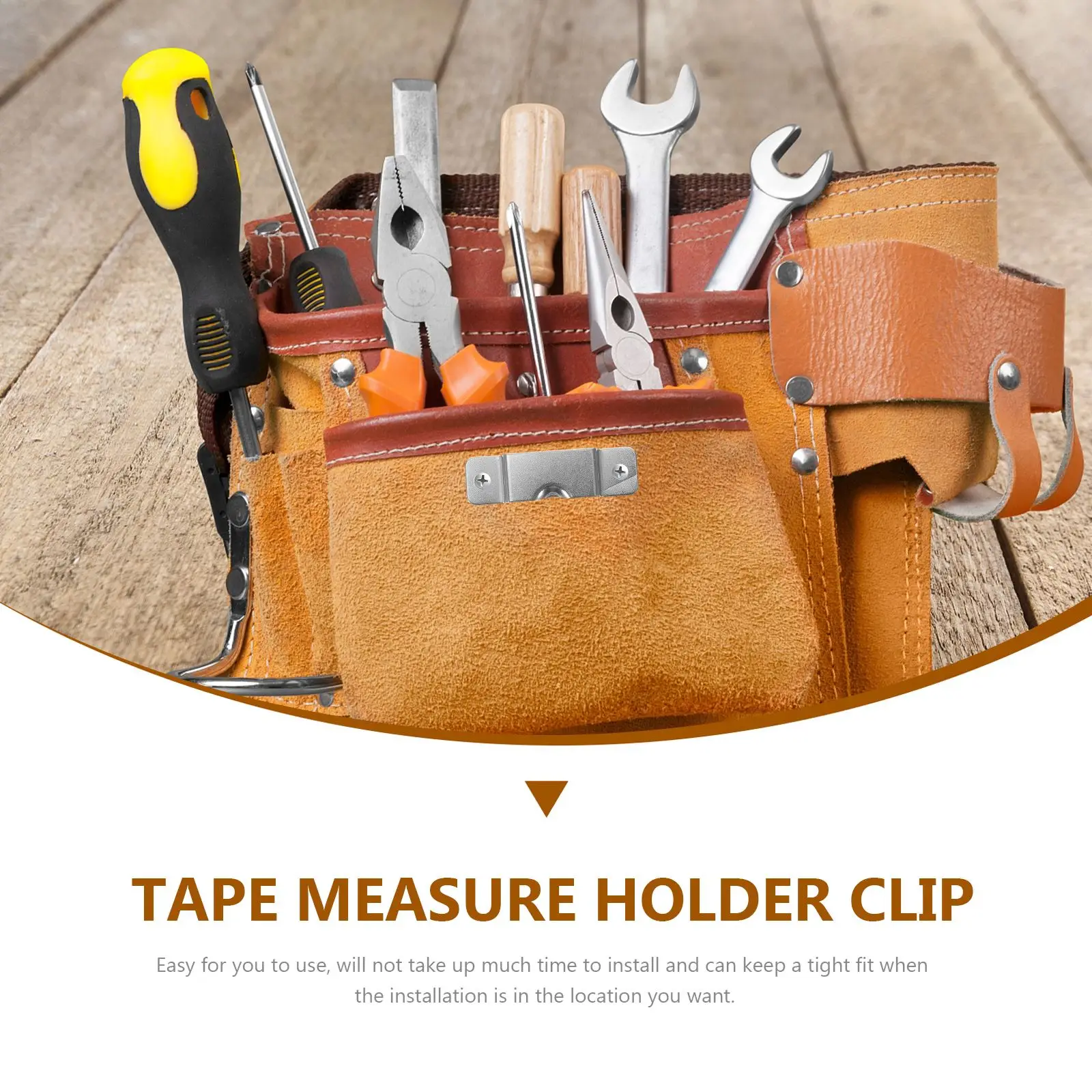 10pcs Tool Belt Tape Measure Holder Tape Measure Clip Portable Tool Metal tape measure clip Tool bag clip