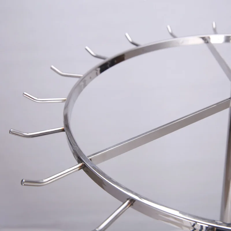 맞춤형 카이니스 360도 회전 벨트 걸이 의상 소품 2단 스탠딩 타이 랙 벨트 디스플레이 스탠드